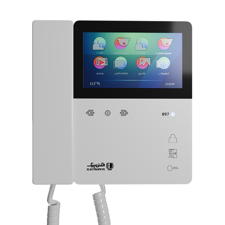 پکیج آیفون تصویری الکتروپیک مدل 4.3 اینچ 897PRO با پنل 1086RFID